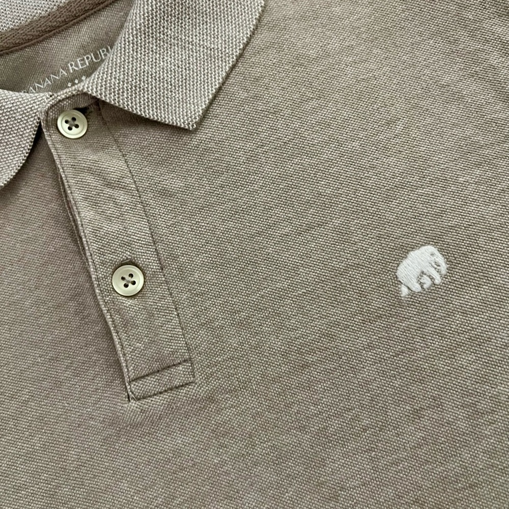 Banana Republic Taupe Polo Shirt